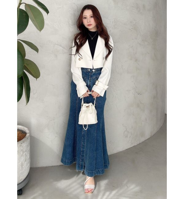 MERCURYDUO「ステッチワークデニムマーメイドスカート」|スカート|