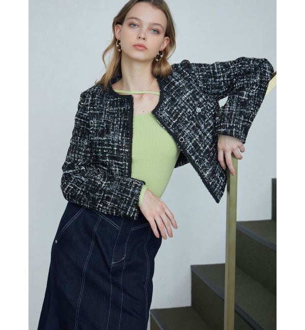 MERCURYDUO「ステッチワークデニムマーメイドスカート」|スカート|