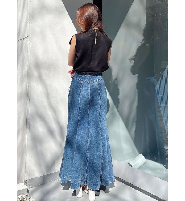 MERCURYDUO「ステッチワークデニムマーメイドスカート」|スカート|