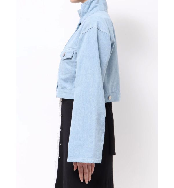 MERCURYDUO「スタンドカラーコルセットデニムジャケット」|デニムジャケット|