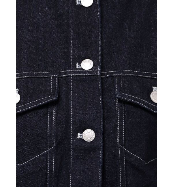 MERCURYDUO「スタンドカラーコルセットデニムジャケット」|デニムジャケット|