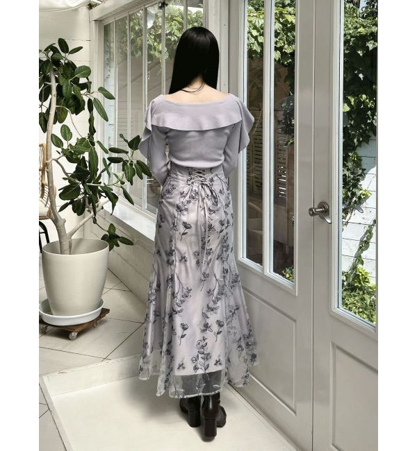 MERCURYDUO「エンブロイダリーマーメイドスカート」|スカート|