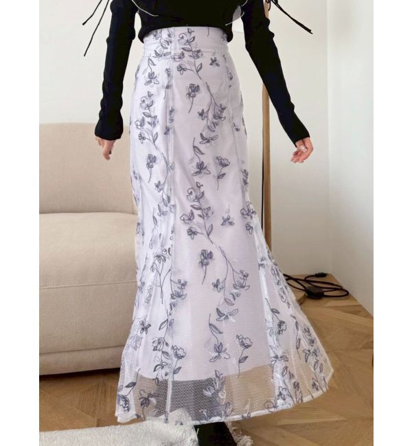 MERCURYDUO「エンブロイダリーマーメイドスカート」|スカート|