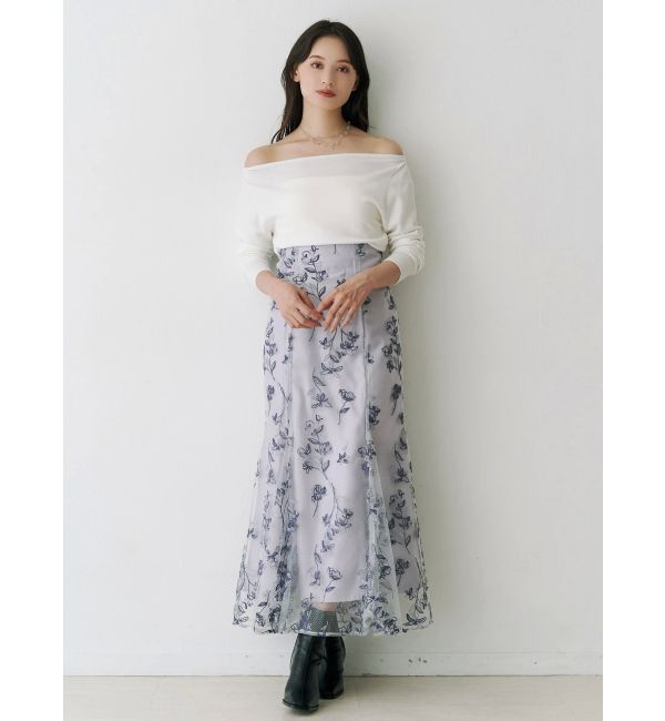 MERCURYDUO「エンブロイダリーマーメイドスカート」|スカート|