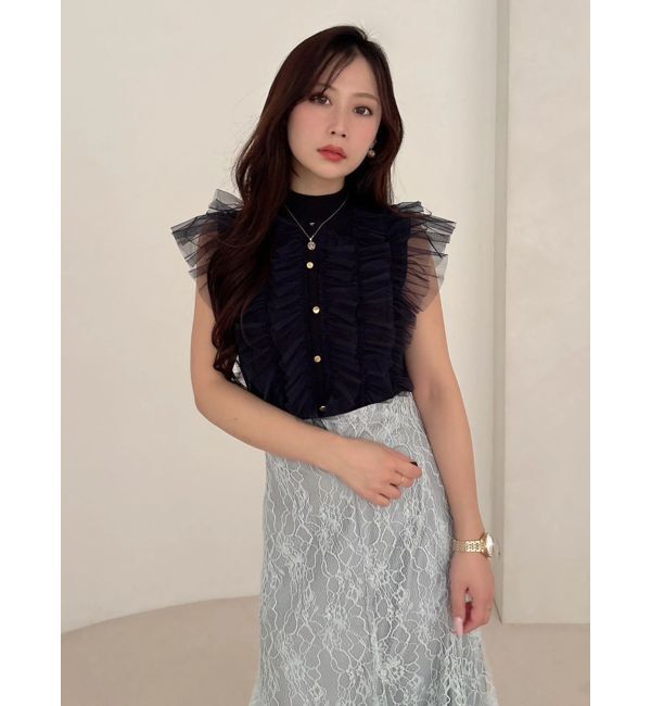 MERCURYDUO「チュールフリルニット」|ニット・セーター|