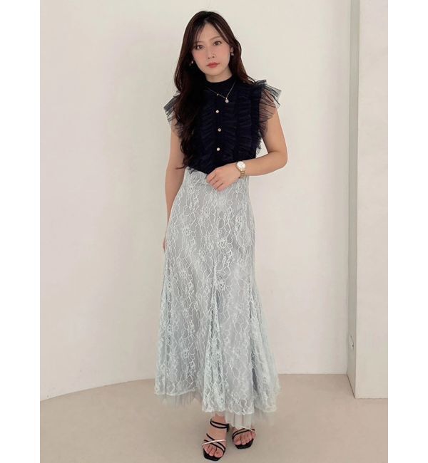 MERCURYDUO「チュールフリルニット」|ニット・セーター|