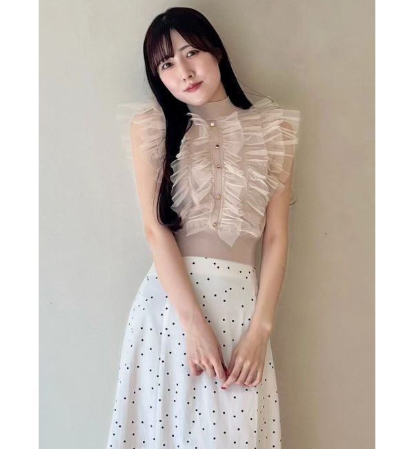 MERCURYDUO「チュールフリルニット」|ニット・セーター|