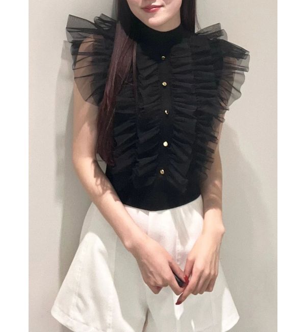 MERCURYDUO「チュールフリルニット」|ニット・セーター|