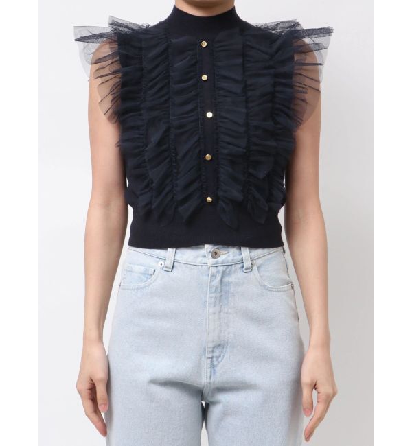 MERCURYDUO「チュールフリルニット」|ニット・セーター|