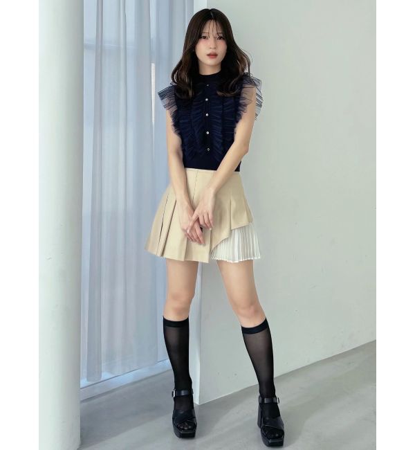 MERCURYDUO「チュールフリルニット」|ニット・セーター|