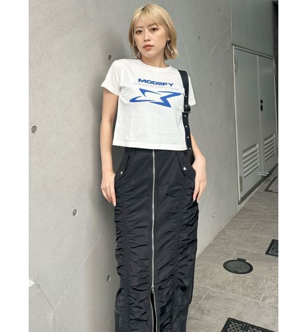 MURUA「ファスナースリットギャザースカート」|スカート|