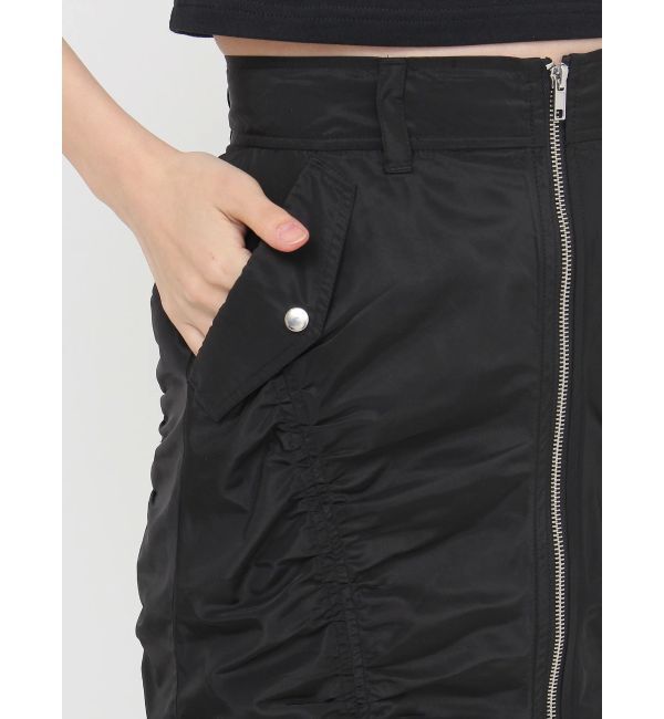 MURUA「ファスナースリットギャザースカート」|スカート|
