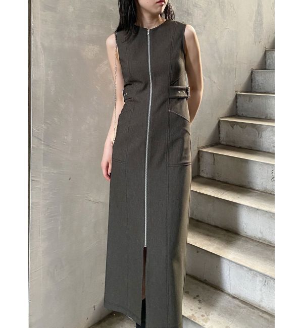 MURUA「サイドベルトジップナローワンピース」|ワンピース|