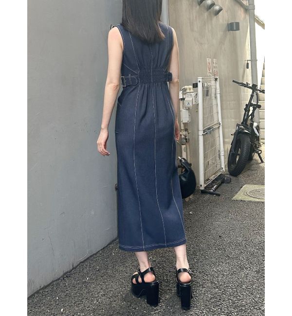 MURUA「サイドベルトジップナローワンピース」|ワンピース|