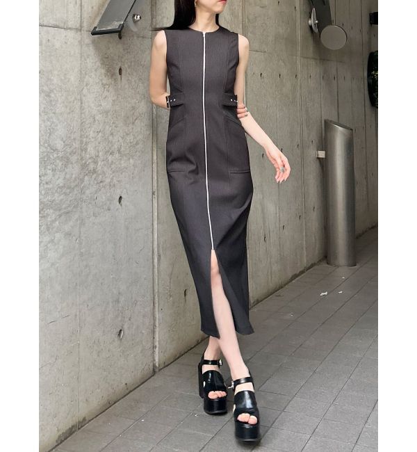 MURUA「サイドベルトジップナローワンピース」|ワンピース|