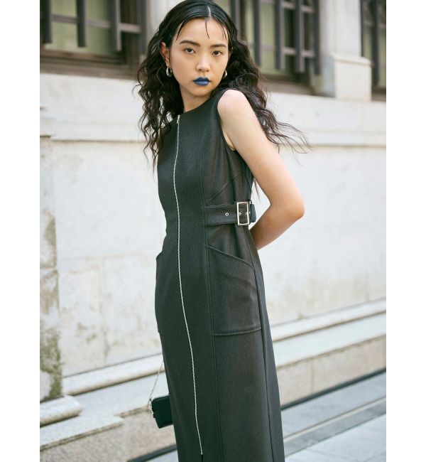 MURUA「サイドベルトジップナローワンピース」|ワンピース|