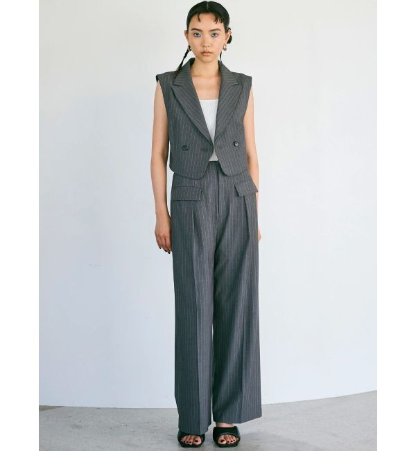 MURUA「ショートテーラードジレ」|ベスト・ジレ|