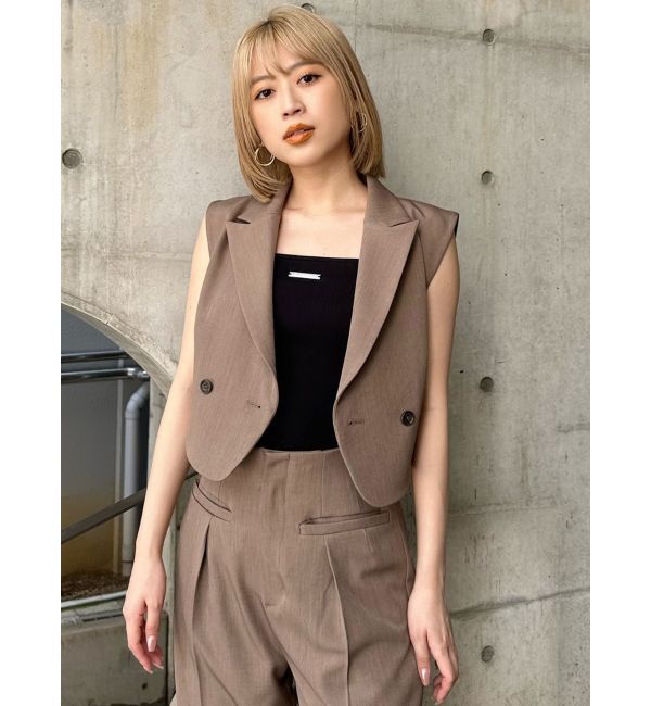 MURUA「ショートテーラードジレ」|ベスト・ジレ|