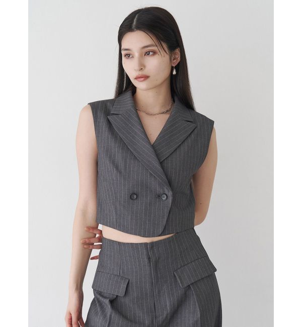 MURUA「ショートテーラードジレ」|ベスト・ジレ|