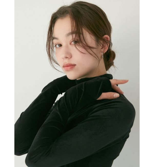 Ungrid「シアーベロアハイネックロングスリーブTee」|Tシャツ・カットソー|