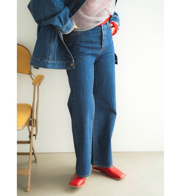 Ungrid「ハイウエストルーズストレートデニム」|デニム|