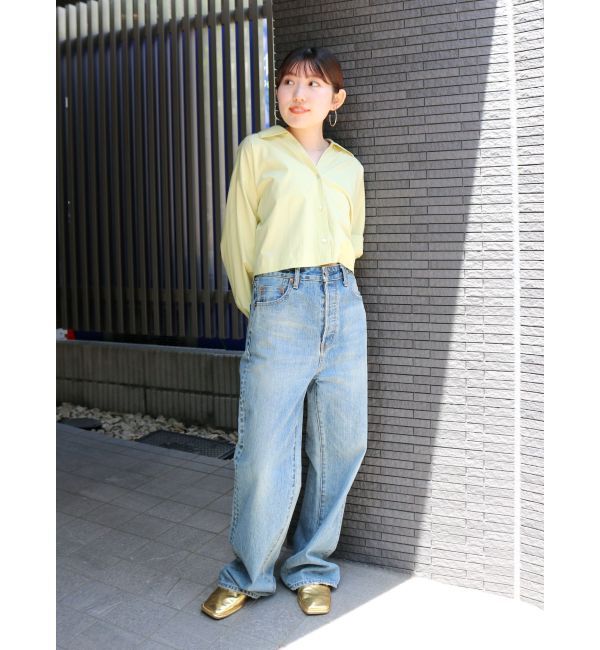 Ungrid「ハイウエストルーズストレートデニム」|デニム|