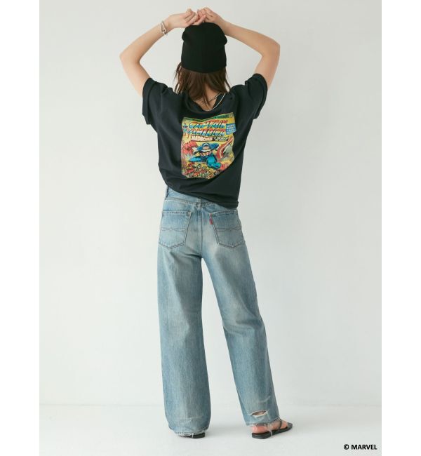 Ungrid「ハイウエストルーズストレートデニム」|デニム|