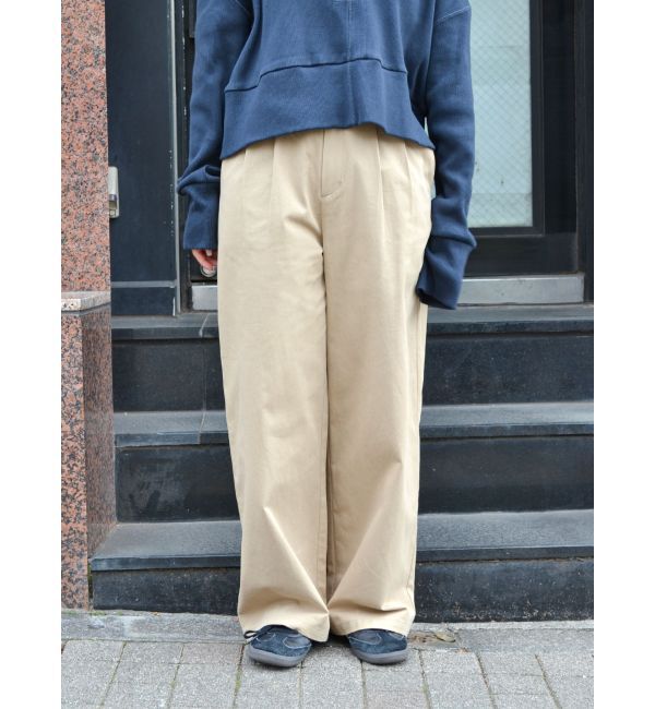 Ungrid「【WEB限定】ツータックチノパンツ」|チノ|