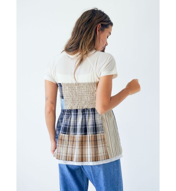 Ungrid「リメイクチェックベアトップ」|チューブトップ|