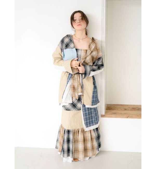 Ungrid「リメイクチェックベアトップ」|チューブトップ|