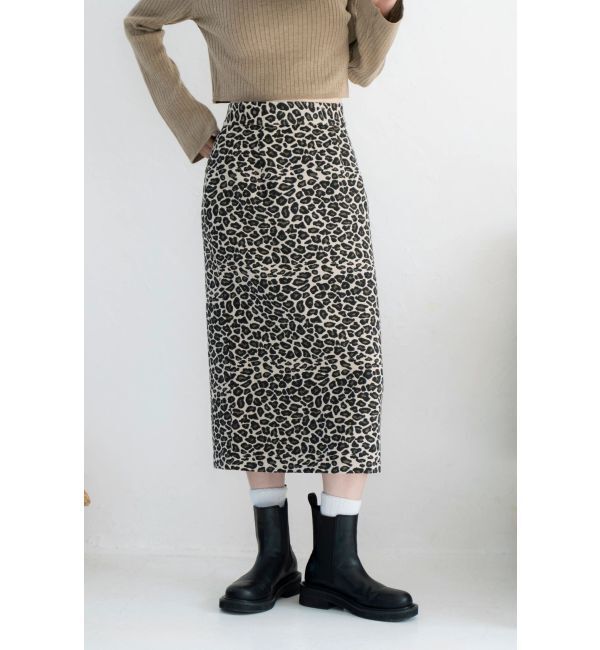 Ungrid「アニマルジャカードスカート」|スカート|ベージュ