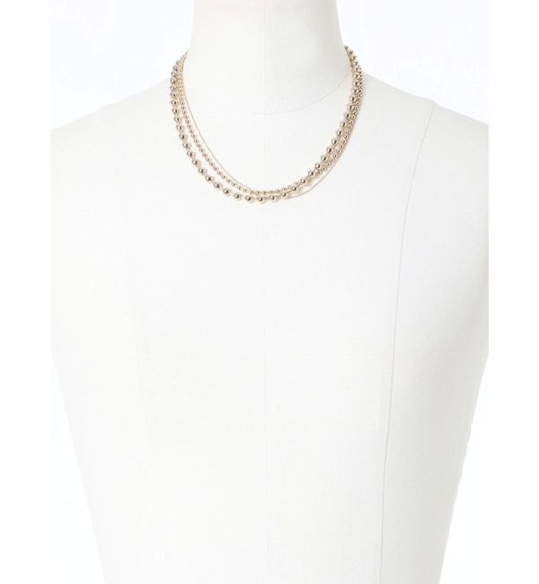 LAGUNAMOON「ミックスボールチェーンネックレス」|ネックレス|