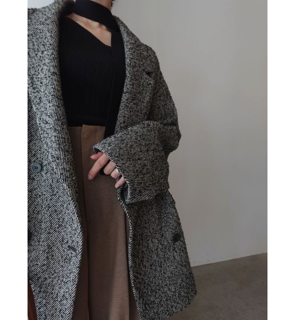 LAGUNAMOON「ボウタイアシンメトリーネックニットプルオーバー」|ニット・セーター|