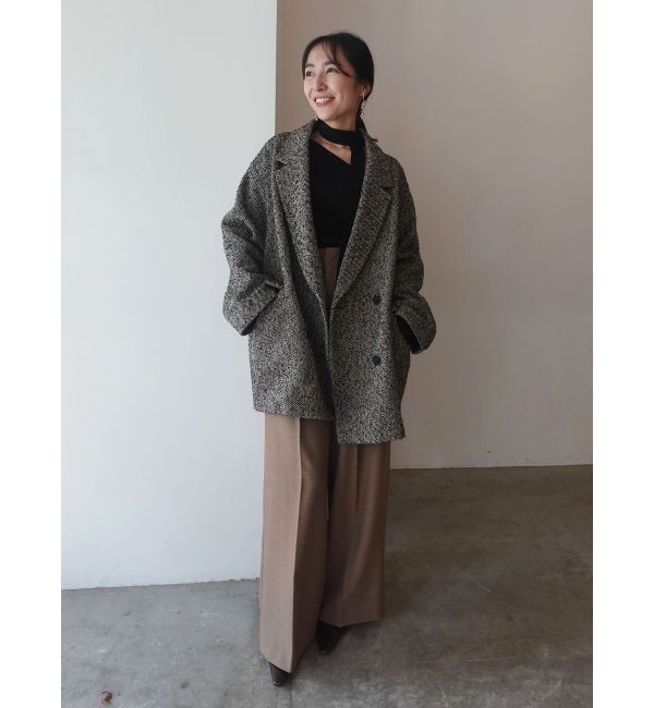 LAGUNAMOON「ボウタイアシンメトリーネックニットプルオーバー」|ニット・セーター|