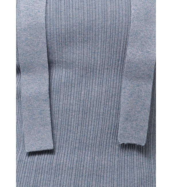 LAGUNAMOON「ボウタイアシンメトリーネックニットプルオーバー」|ニット・セーター|