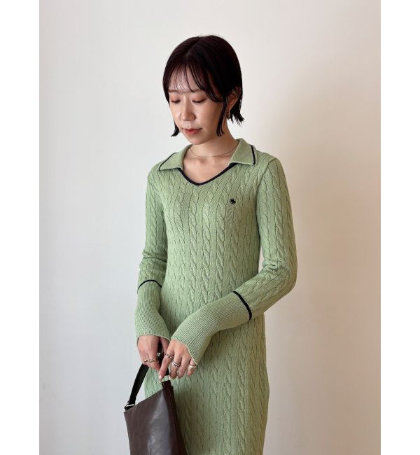 LAGUNAMOON「【POLO BCSコラボ】ケーブルラインニットワンピース」|ワンピース|