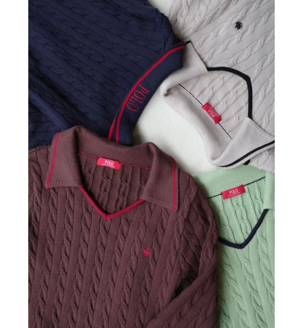 LAGUNAMOON「【POLO BCSコラボ】ケーブルラインニットワンピース」|ワンピース|