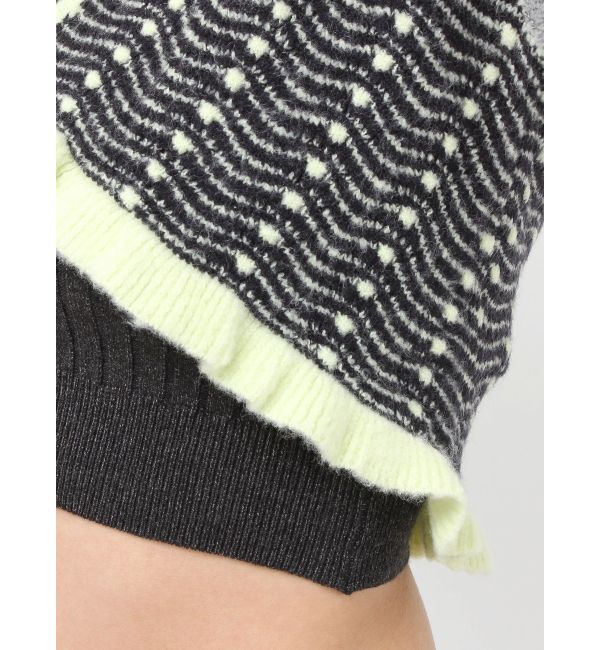 EVRIS「オリジナルパターンショートニットカーディガン」|ニット・セーター|