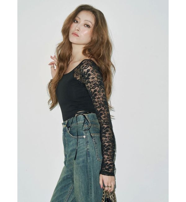 EVRIS「サイドレースアップデザイントップス」|Tシャツ・カットソー|