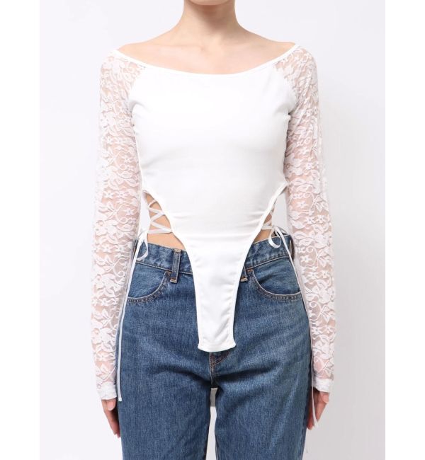 EVRIS「サイドレースアップデザイントップス」|Tシャツ・カットソー|