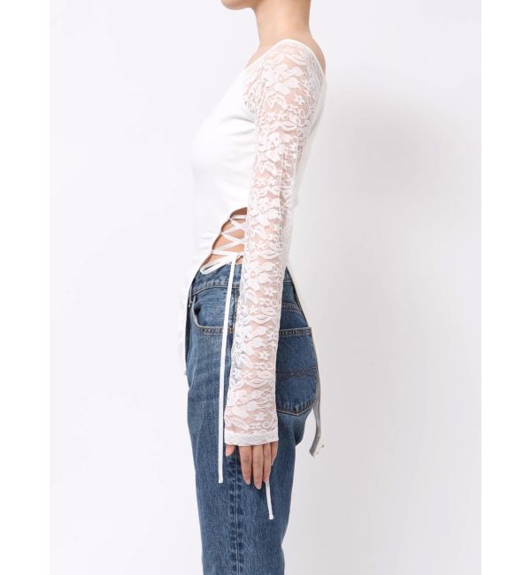 EVRIS「サイドレースアップデザイントップス」|Tシャツ・カットソー|