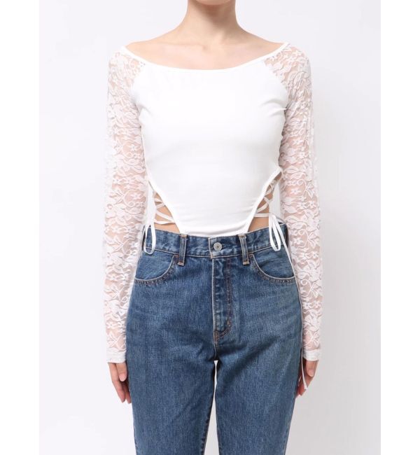 EVRIS「サイドレースアップデザイントップス」|Tシャツ・カットソー|