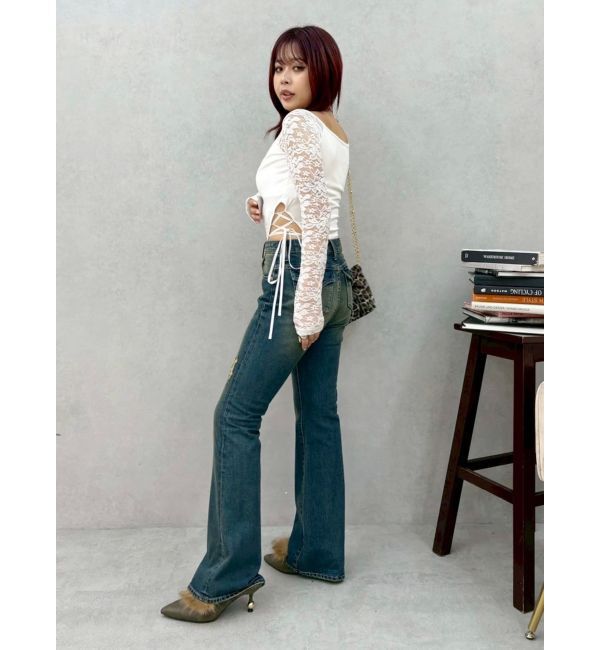 EVRIS「サイドレースアップデザイントップス」|Tシャツ・カットソー|