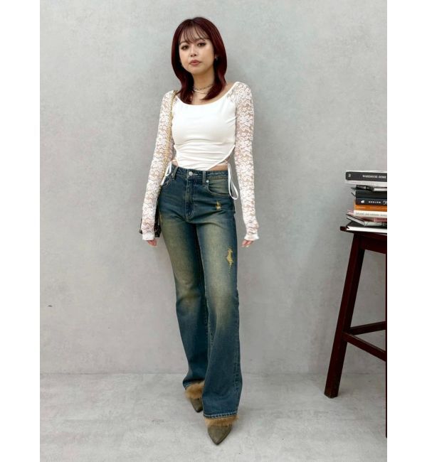 EVRIS「サイドレースアップデザイントップス」|Tシャツ・カットソー|