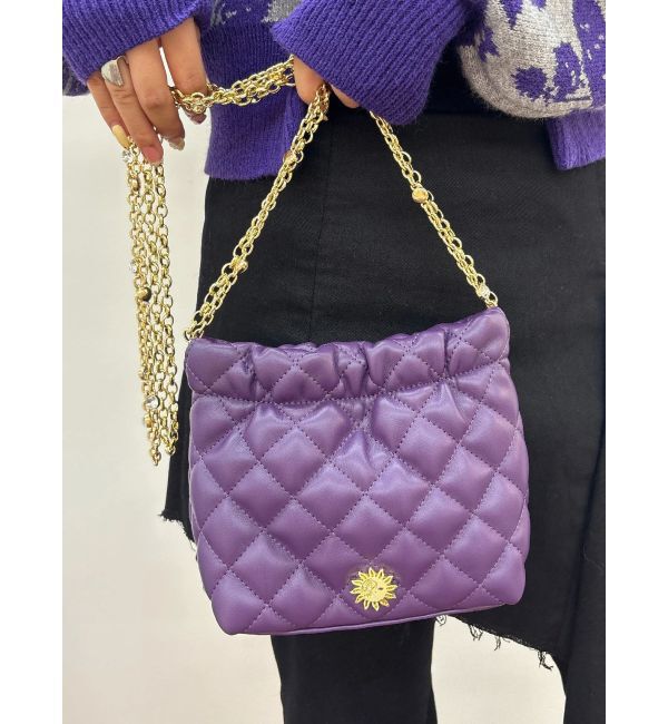 EVRIS「キルティングビジューチェーンミニBAG」|ショルダー・メッセンジャー|