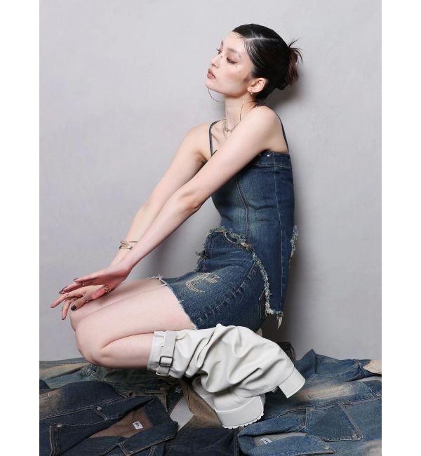 EVRIS「スタッズモチーフデニムキャミ【セットアップ着用可能】」|キャミソール|