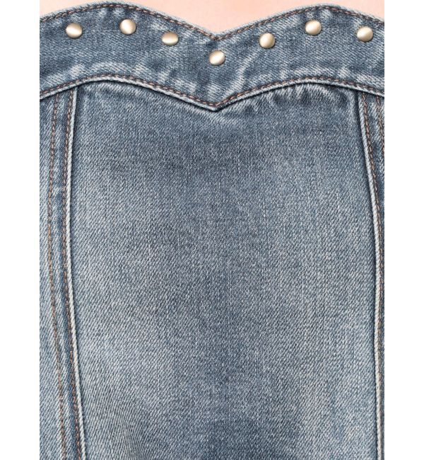 EVRIS「スタッズモチーフデニムキャミ【セットアップ着用可能】」|キャミソール|