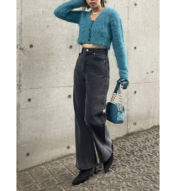 EVRIS「シンプルワイドデニムパンツ」|デニム|