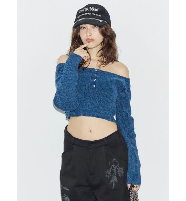 EVRIS「モールオフショルニットトップス」|ニット・セーター|