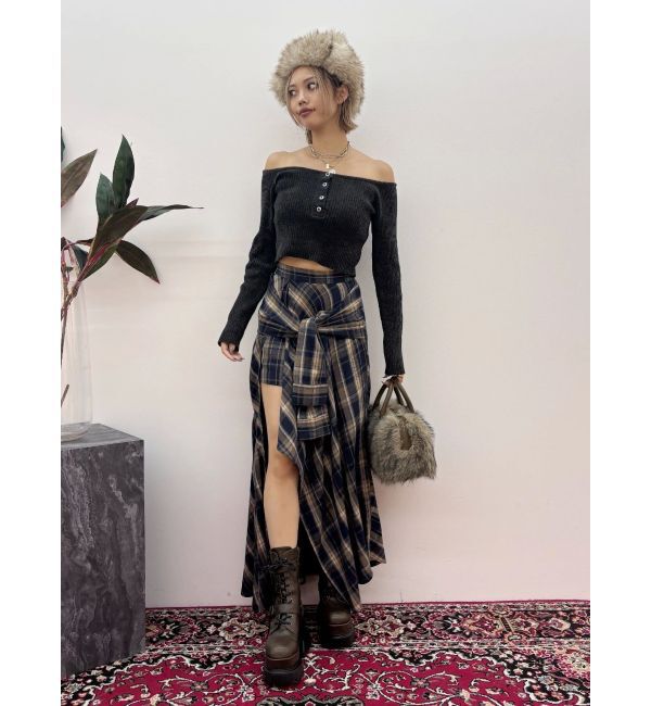 EVRIS「モールオフショルニットトップス」|ニット・セーター|